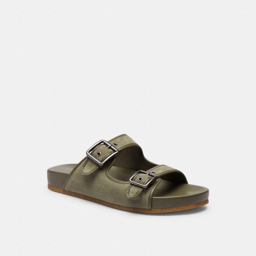 Coach Buckle Strap Sandal Verde | COH866849