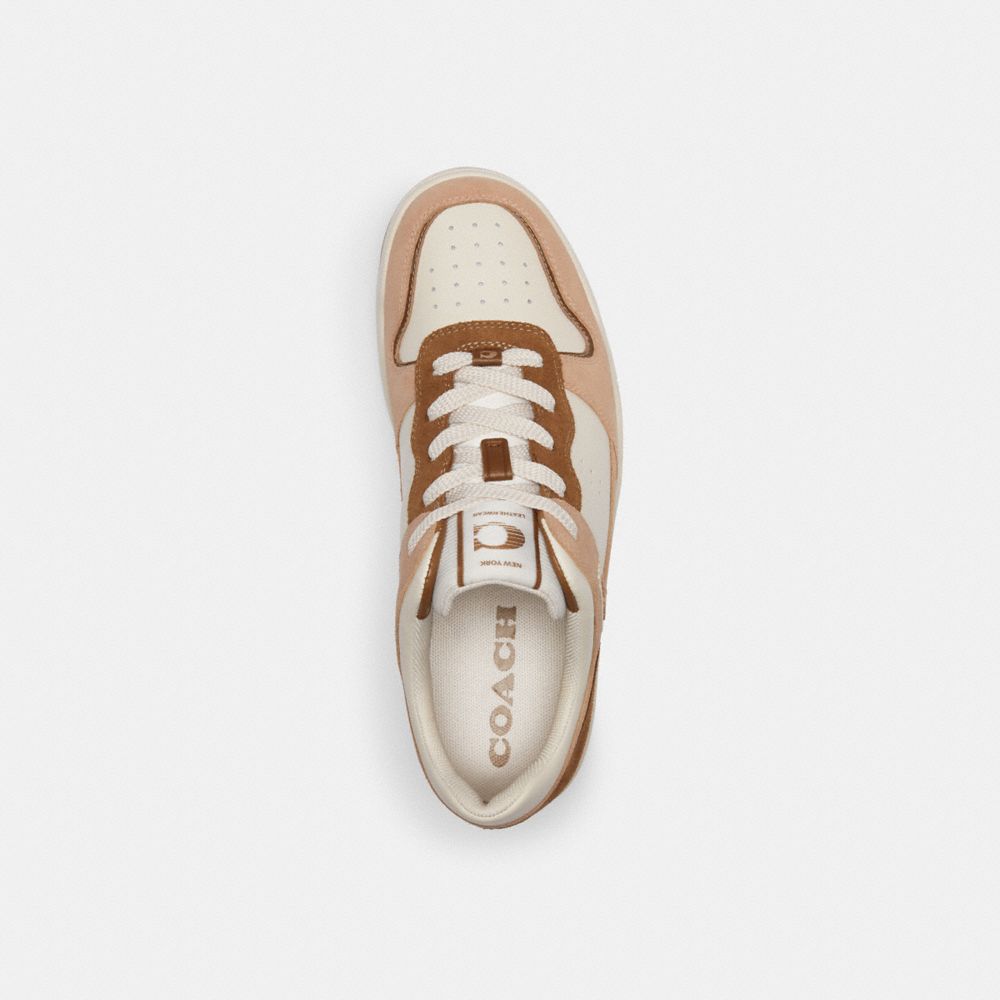 Coach C201 Low Top Sneaker White/Brown | COH865826