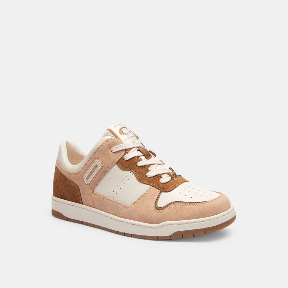 Coach C201 Low Top Sneaker White/Brown | COH865826