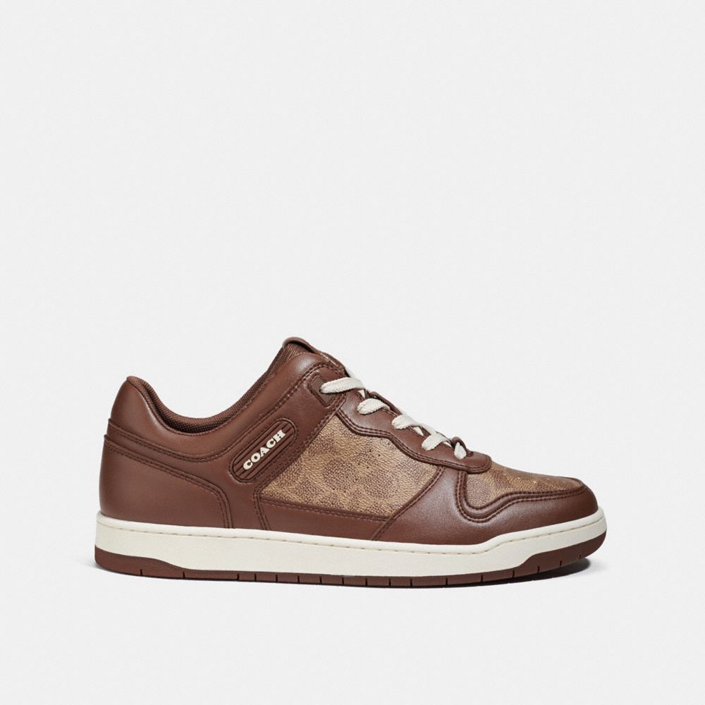 Coach C201 Sneaker In Signature Canvas Marrones | COH866807