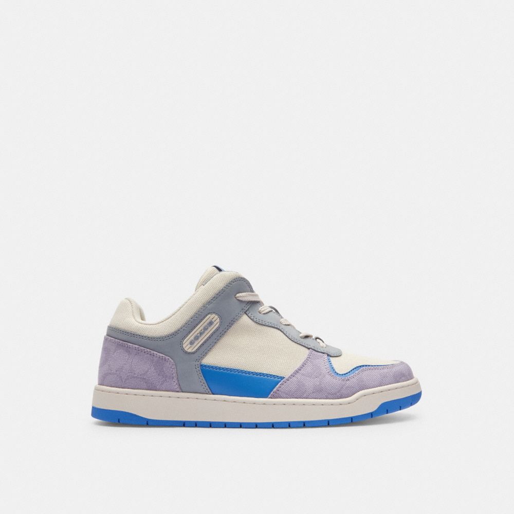 Coach C201 Sneaker In Signature Canvas Moradas | COH866808