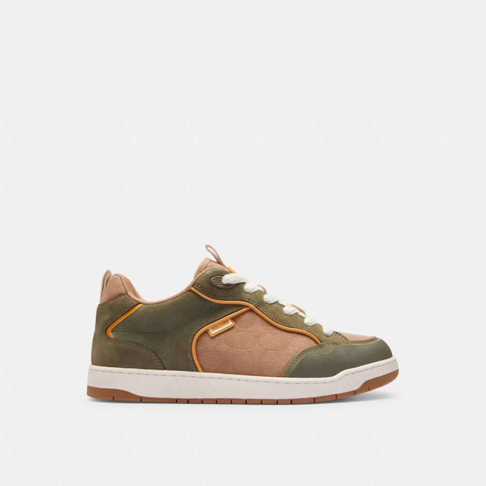 Coach C203 Sneaker In Signature Canvas Verde | COH866779