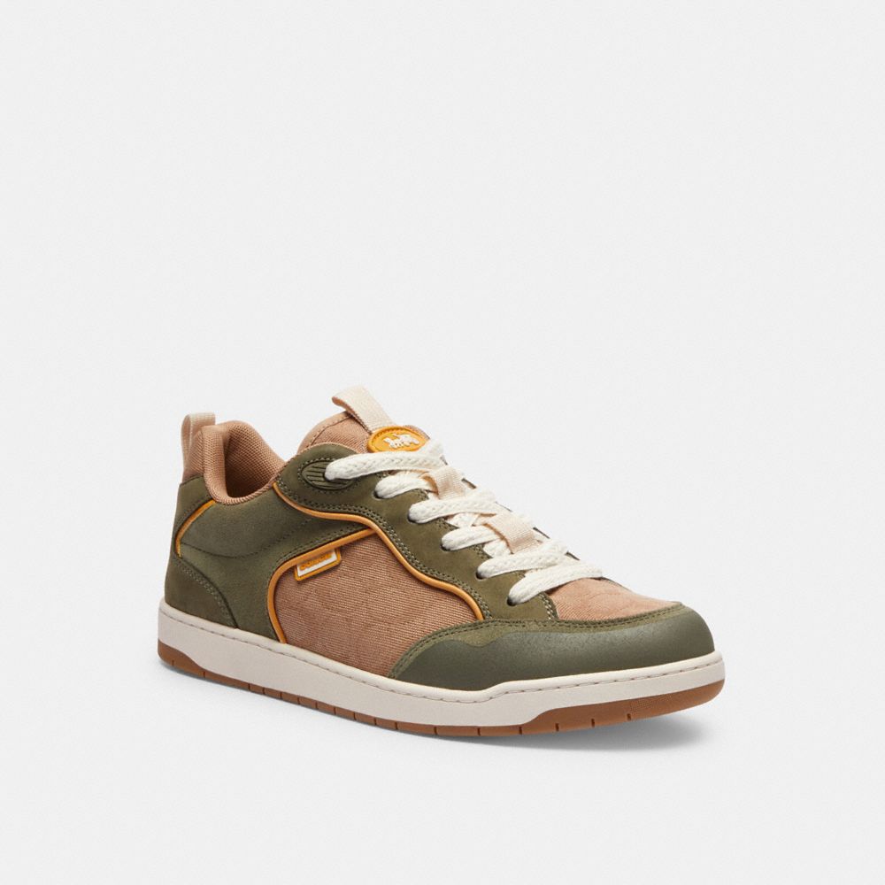 Coach C203 Sneaker In Signature Canvas Verde | COH866779