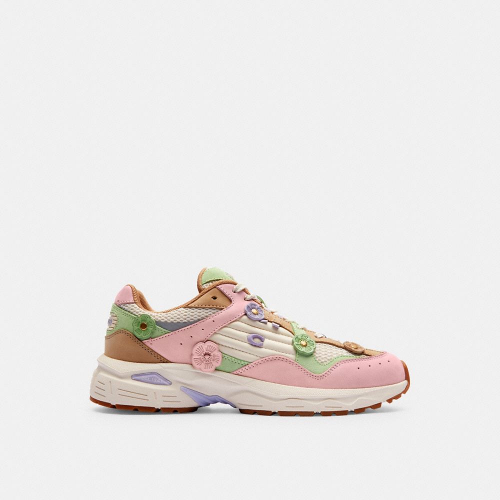 Coach C301 Sneaker With Tea Rose Rosas Multicolor | COH865837