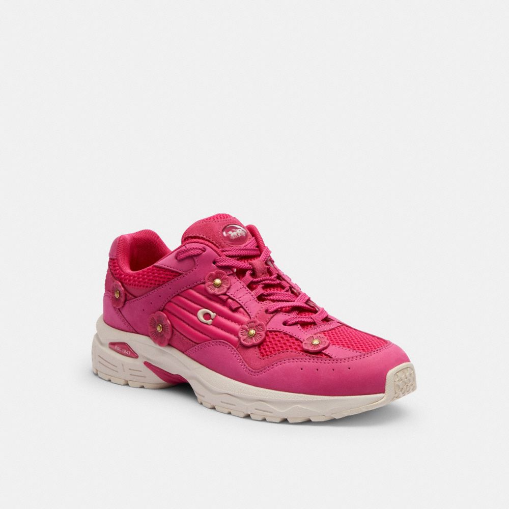 Coach C301 Sneaker With Tea Rose Rosas | COH865814