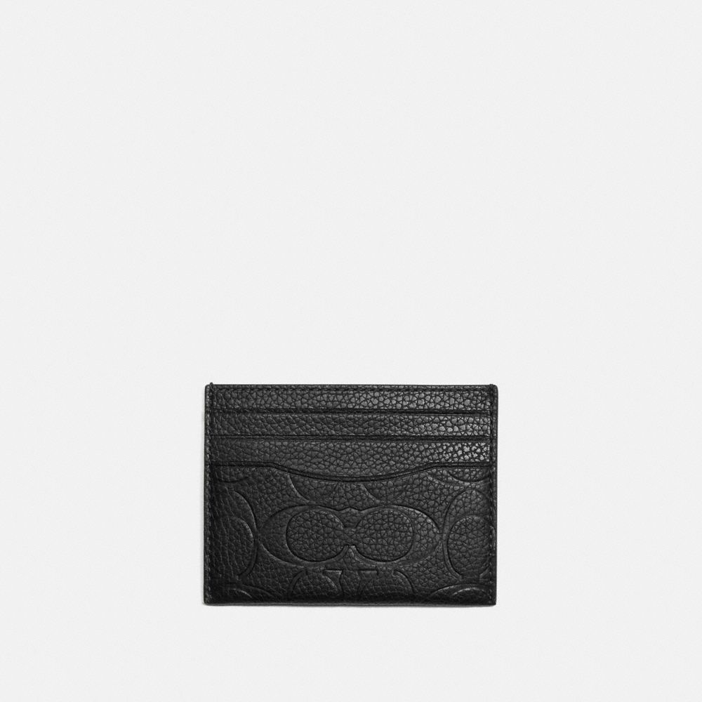 Coach Card Case In Signature Leather Negras | COH865694