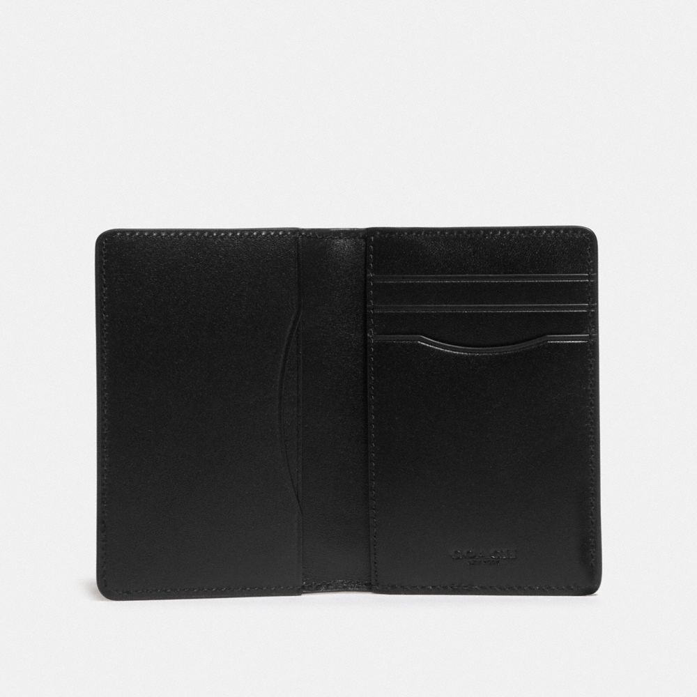 Coach Card Wallet In Signature Canvas Gris Negras | COH866761