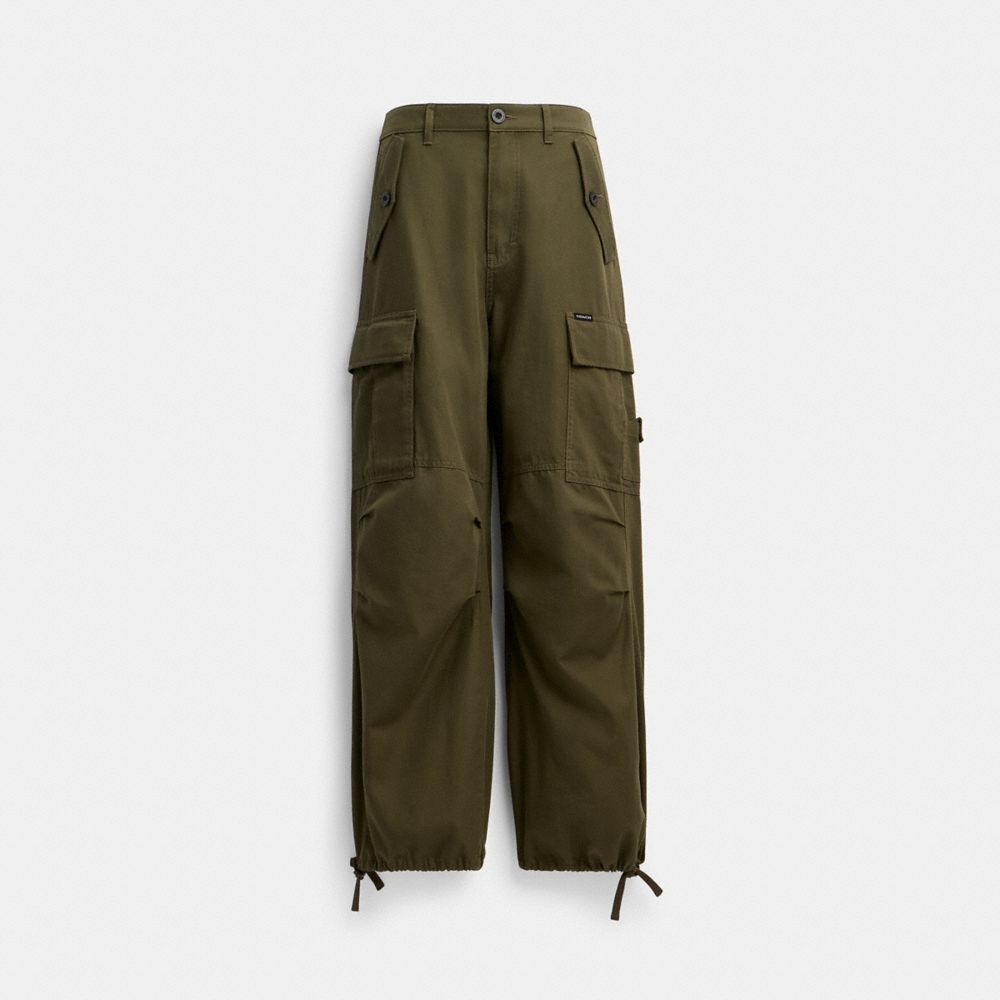 Coach Cargo Pants In Organic Cotton Verde | COH866051