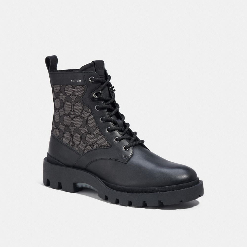 Coach Citysole Lace Up Boot In Signature Jacquard Negras | COH866853