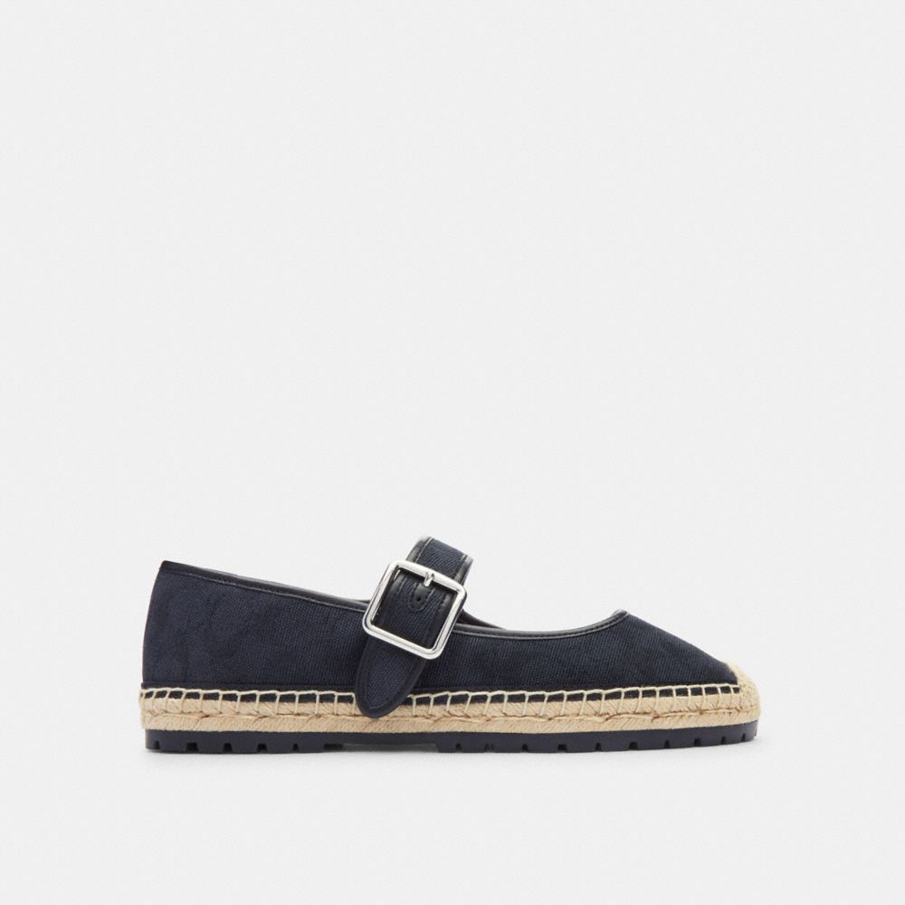 Coach Courtney Espadrille In Signature Canvas Negras | COH865763