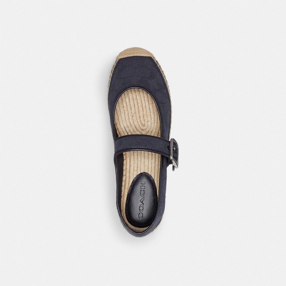 Coach Courtney Espadrille In Signature Canvas Negras | COH865763