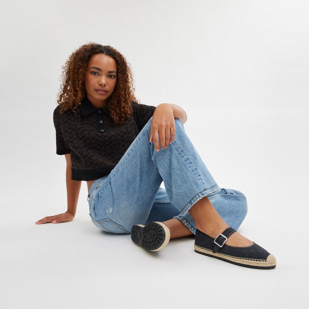 Coach Courtney Espadrille In Signature Canvas Negras | COH865763