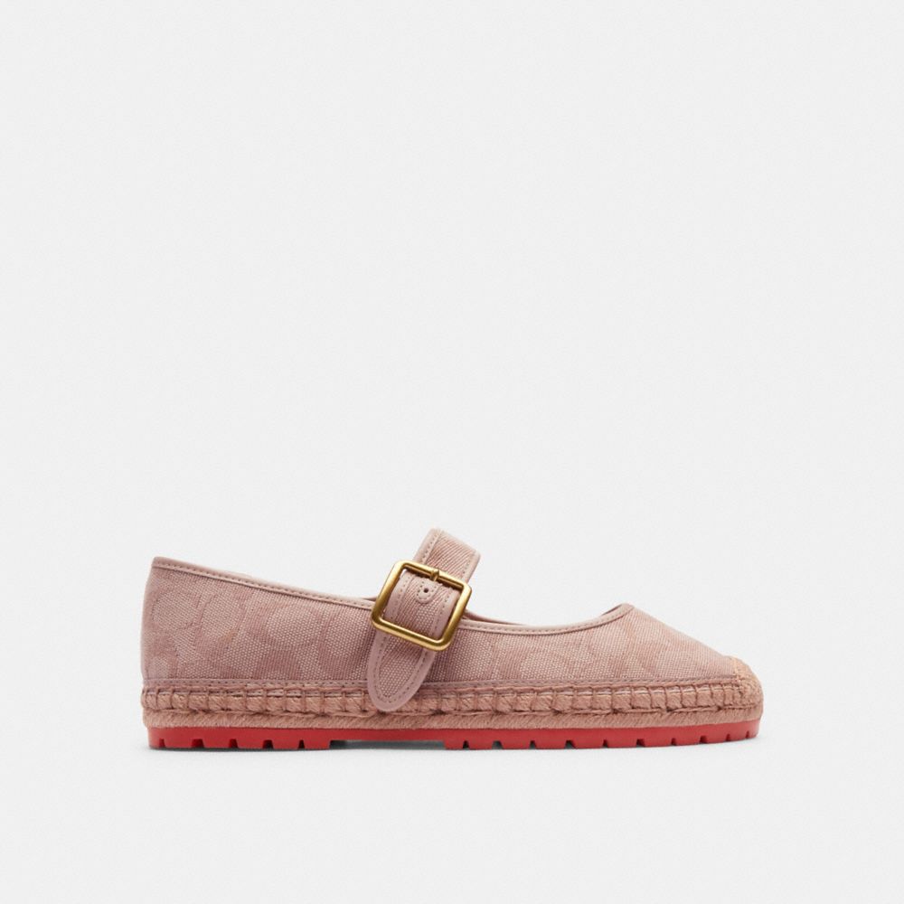 Coach Courtney Espadrille In Signature Canvas Rosas Claro | COH865785