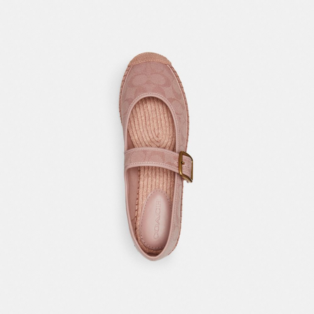 Coach Courtney Espadrille In Signature Canvas Rosas Claro | COH865785