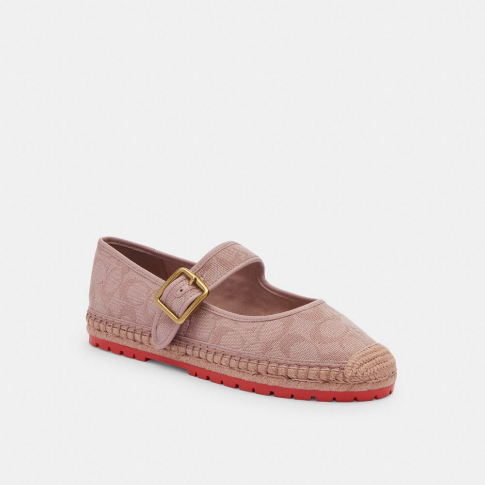 Coach Courtney Espadrille In Signature Canvas Rosas Claro | COH865785