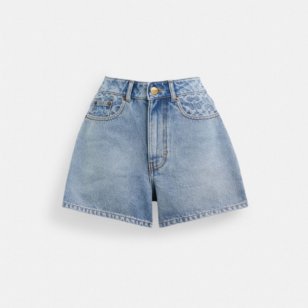 Coach Denim Shorts In Organic Cotton Azules | COH866038