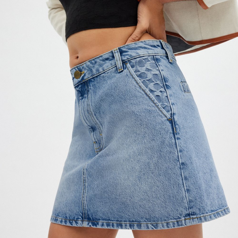 Coach Denim Skirt Azules | COH866037