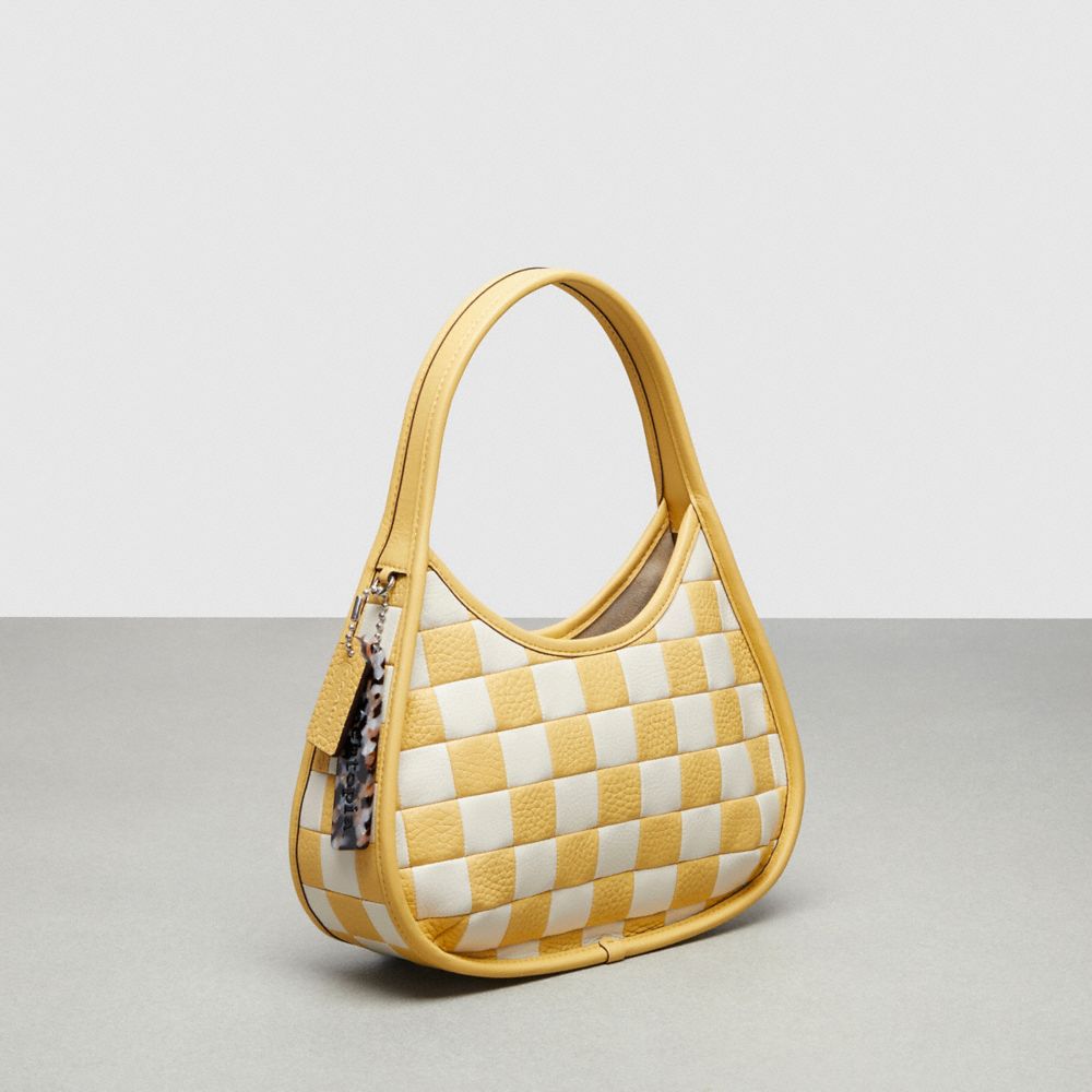 Coach Ergo Bag In Checkerboard Patchwork Upcrafted Leather White/Yellow | COH864742