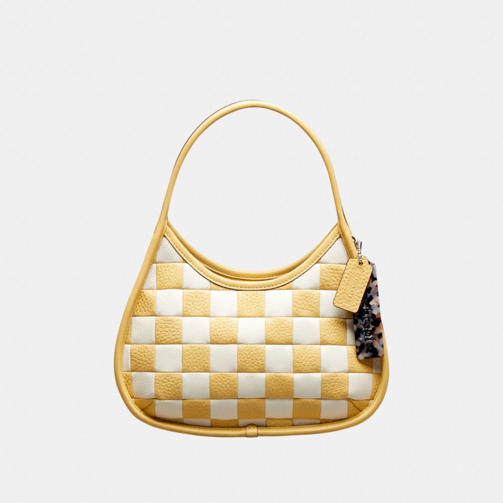 Coach Ergo Bag In Checkerboard Patchwork Upcrafted Leather White/Yellow | COH864742