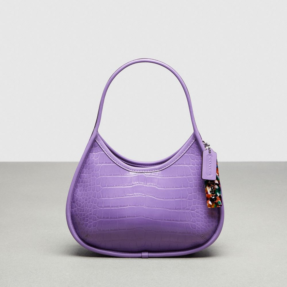 Coach Ergo Bag In Croc Embossed Coachtopia Leather Moradas | COH864840