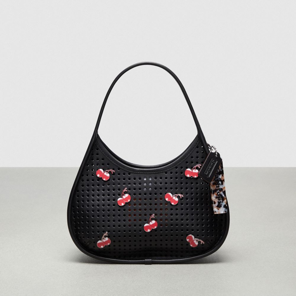 Coach Ergo Bag In Perforated Upcrafted Leather With Cherry Pins Negras | COH864938