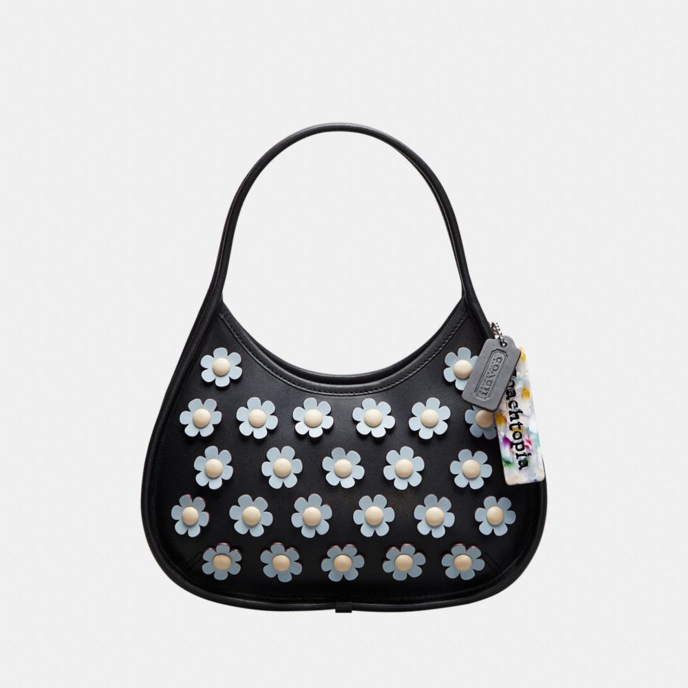 Coach Ergo Bag With Mini Flower Appliqué In Upcrafted Leather Negras Azules Multicolor | COH864897