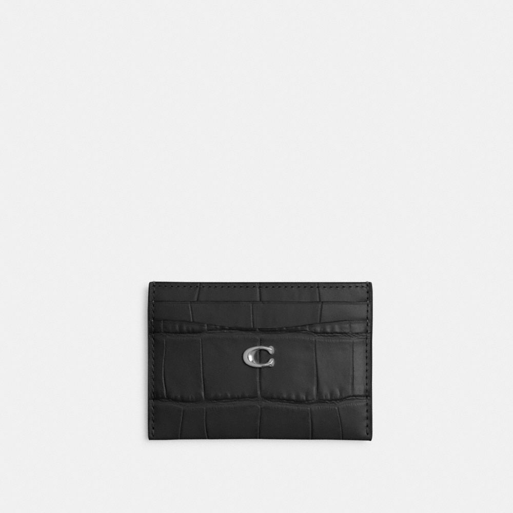 Coach Essential Card Case Plateadas Negras | COH865611