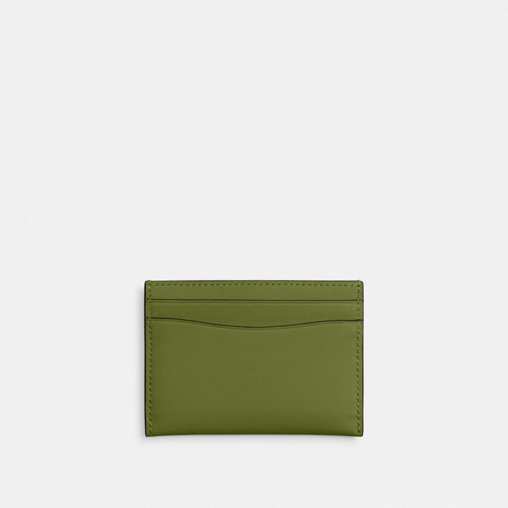 Coach Essential Card Case Plateadas Verde Claro | COH865536