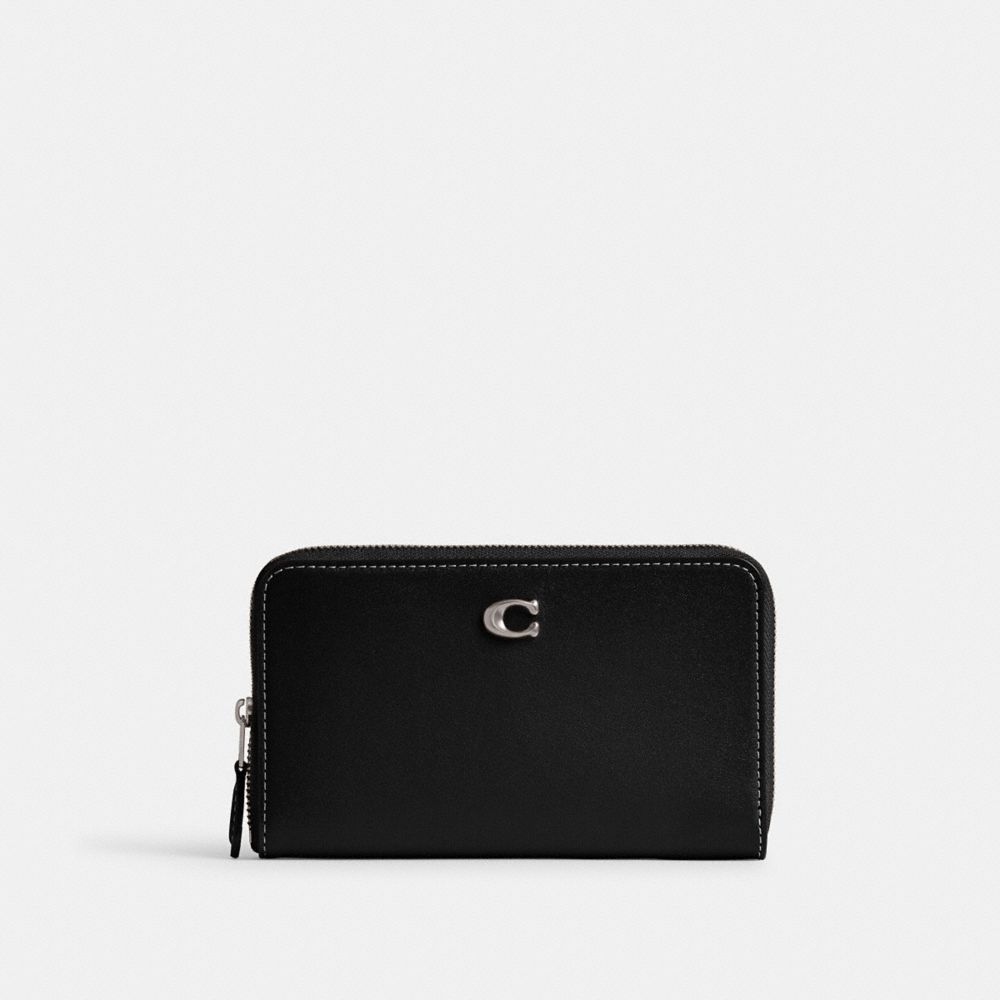 Coach Essential Medium Zip Around Wallet Plateadas Negras | COH865508