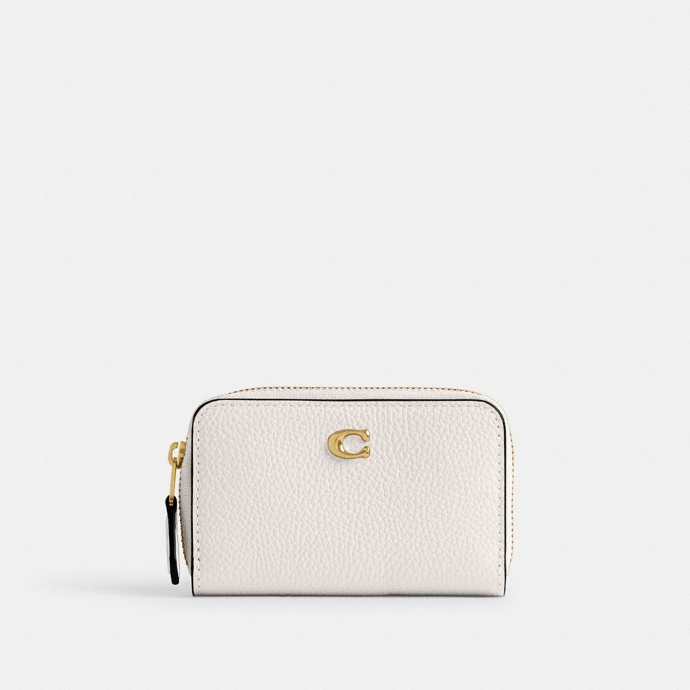 Coach Essential Small Zip Around Card Case Blancas | COH865585