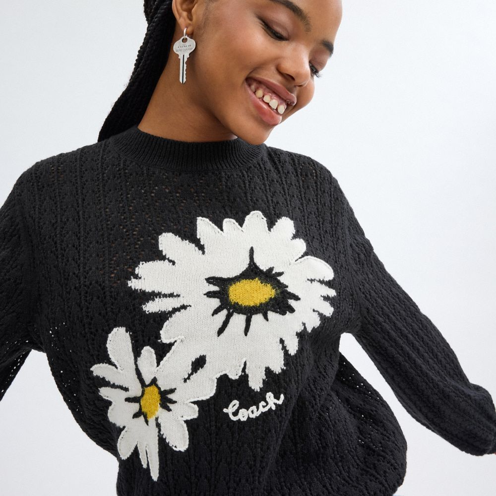 Coach Floral Crewneck Sweater Negras | COH865999