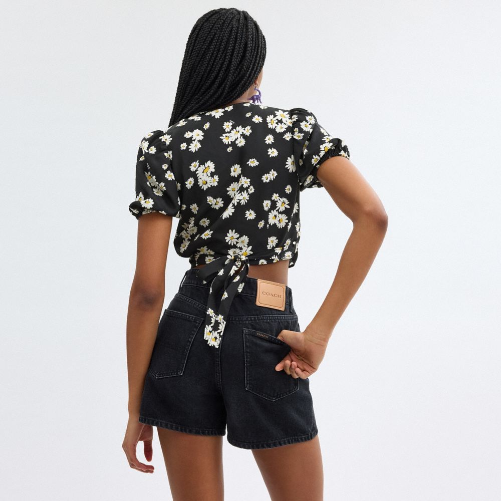 Coach Floral Wrap Blouse Negras | COH866000