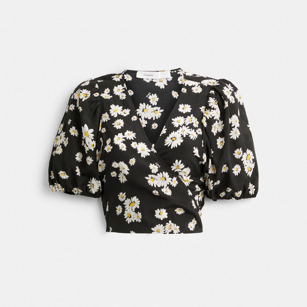 Coach Floral Wrap Blouse Negras | COH866000