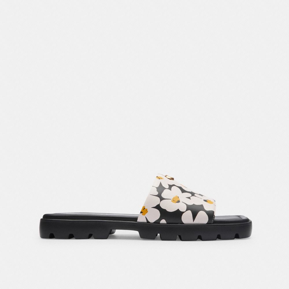 Coach Florence Sandal With Floral Print Multicolor | COH865889