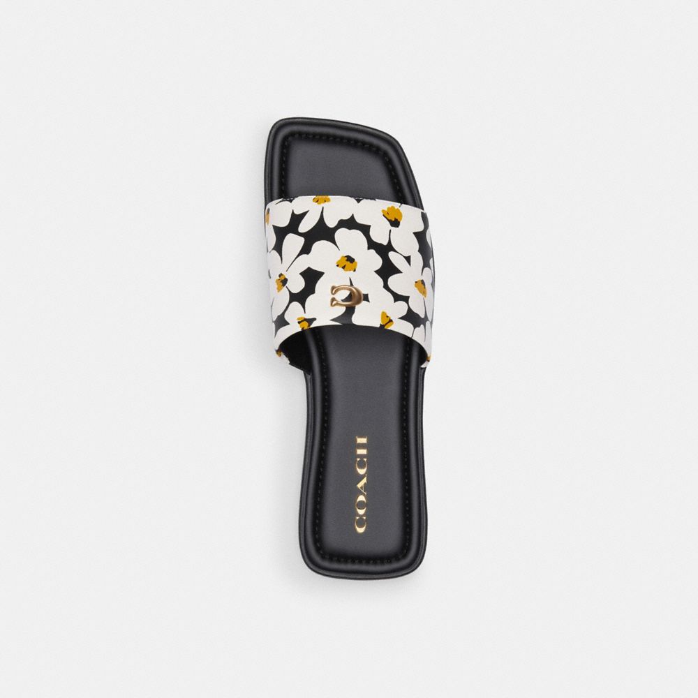 Coach Florence Sandal With Floral Print Multicolor | COH865889