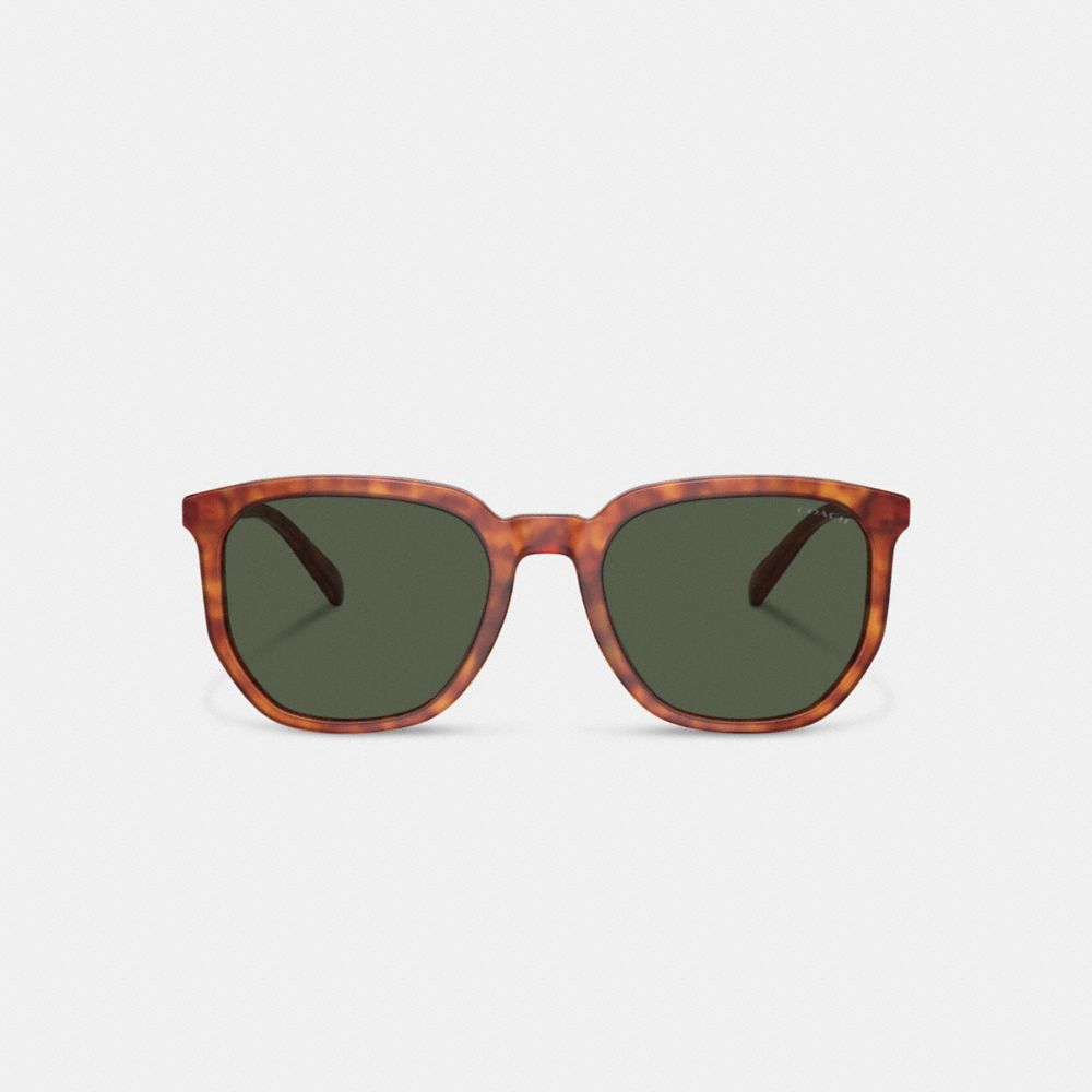 Coach Geometric Square Sunglasses Verde | COH866336