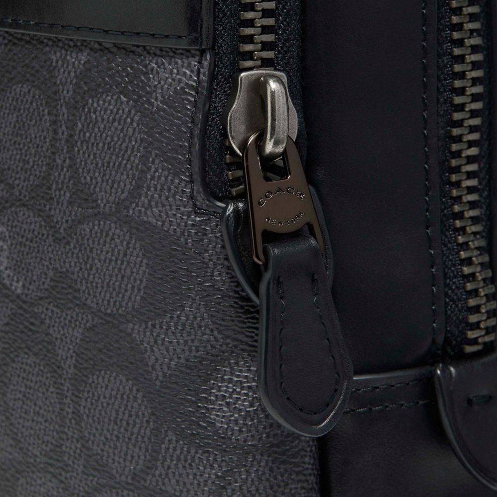 Coach Gotham Pack In Signature Canvas Negras Cobra Gris Negras | COH866494