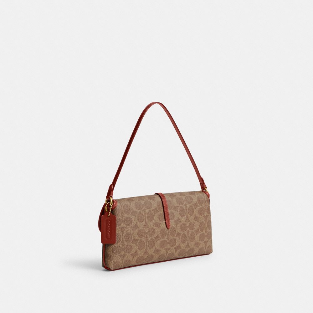 Coach Hamptons Bag In Signature Canvas Marrones Rojas | COH864892