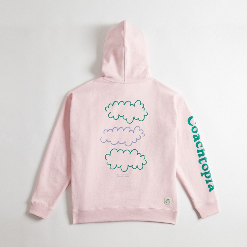 Coach Hoodie In 100% Recycled Cotton: 3 Clouds Rosas Multicolor | COH865959