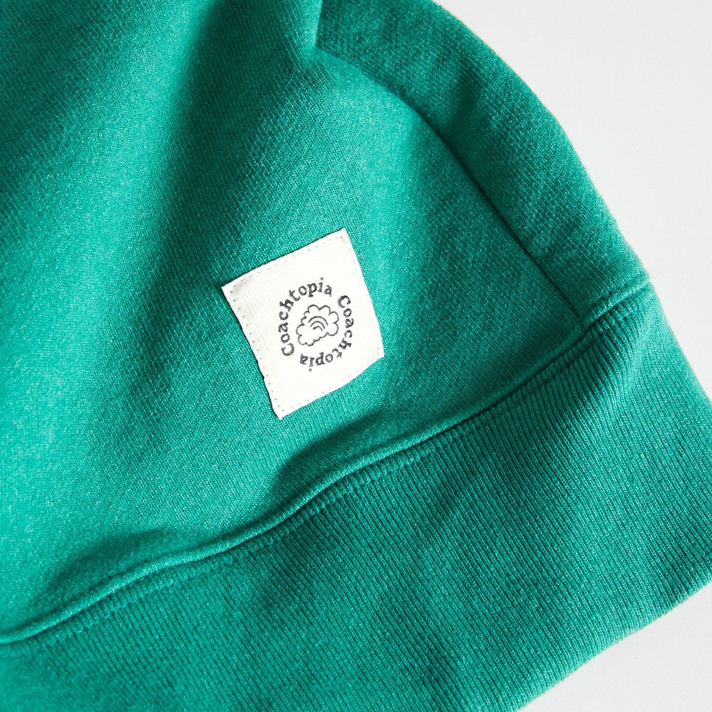 Coach Hoodie In 100% Recycled Cotton: This Is Coachtopia Verde Multicolor | COH865962