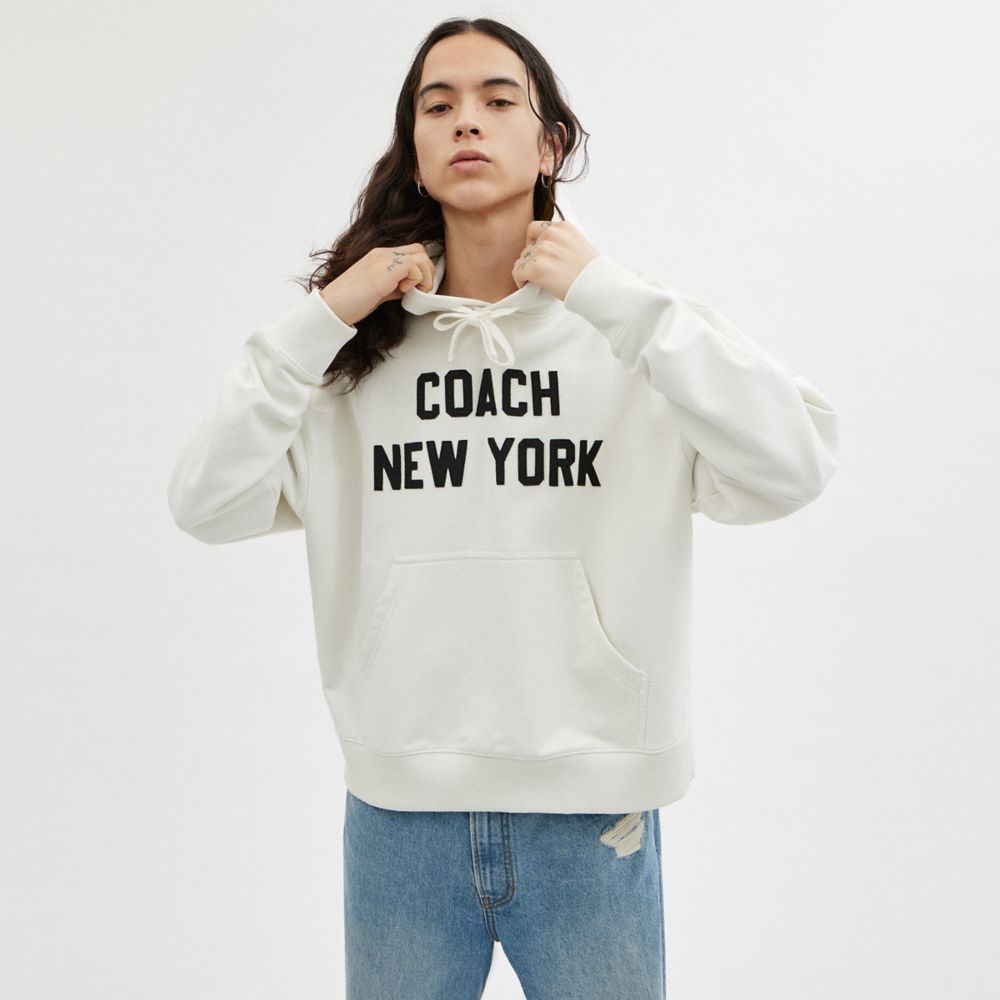 Coach Hoodie Sweatshirt Creme | COH866916