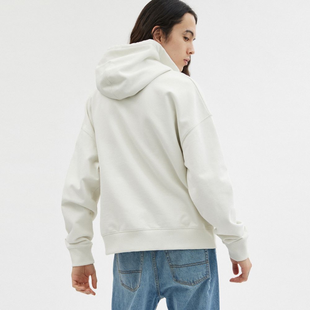 Coach Hoodie Sweatshirt Creme | COH866916