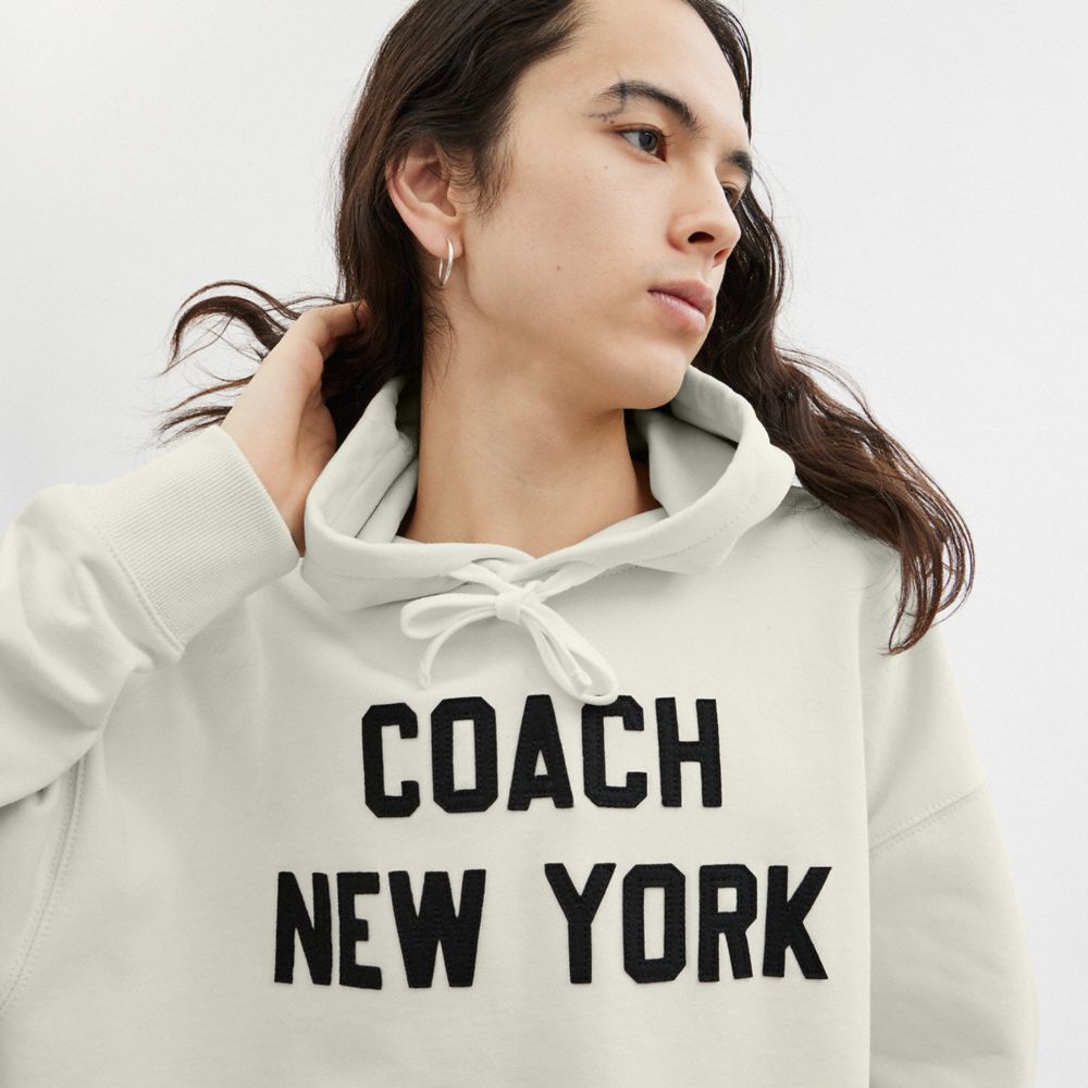 Coach Hoodie Sweatshirt Creme | COH866916