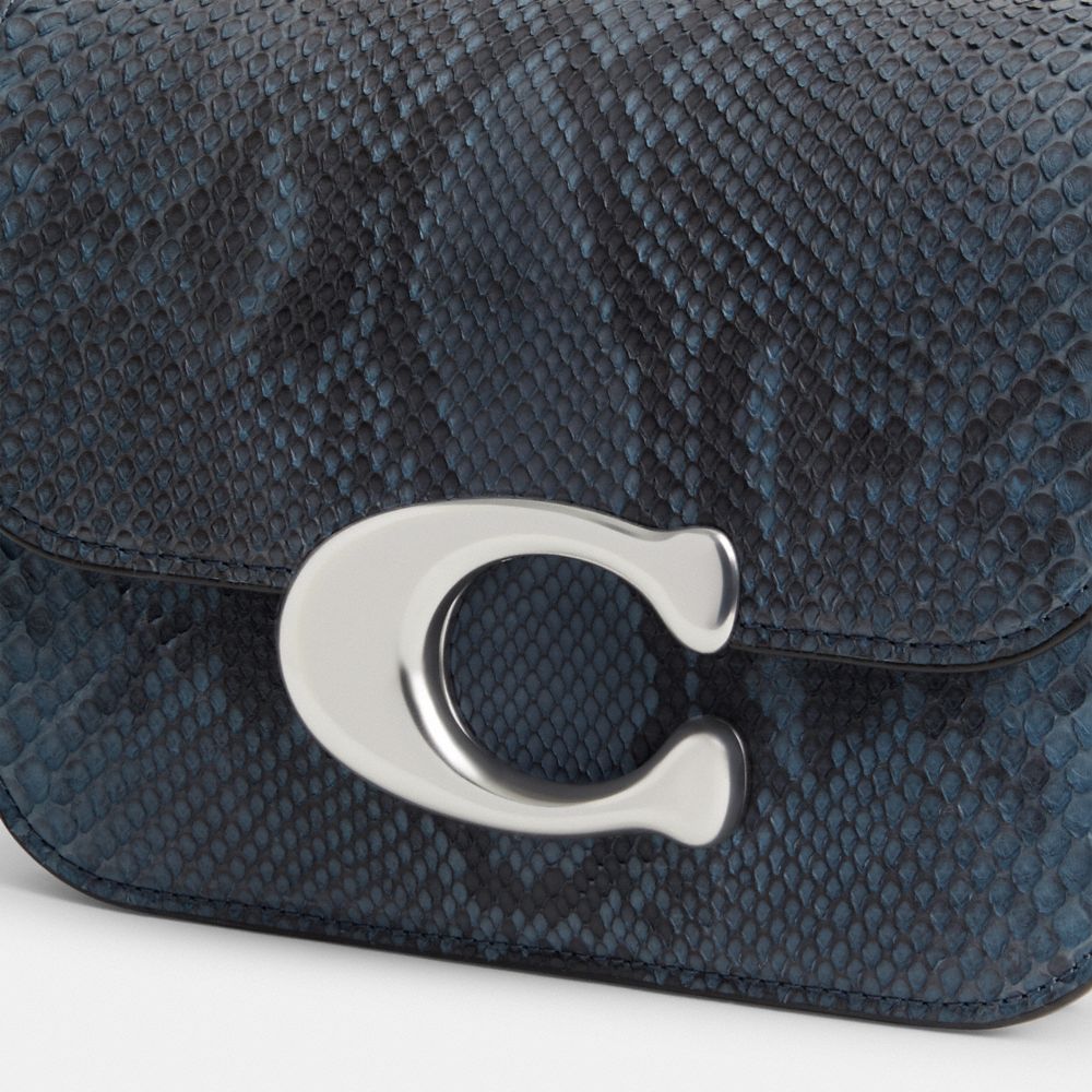 Coach Idol Bag In Python Plateadas Azules Oscuro | COH864801