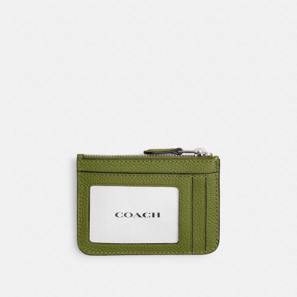 Coach Mini Skinny Id Case Plateadas Verde Claro | COH865649