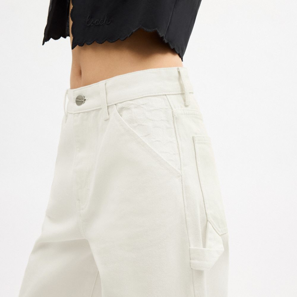 Coach Painter Jeans In Organic Cotton Blancas | COH866046