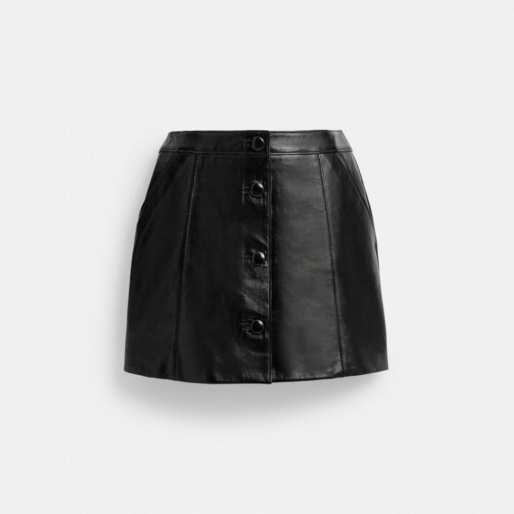 Coach Patent Leather Mini Skirt Negras | COH866030