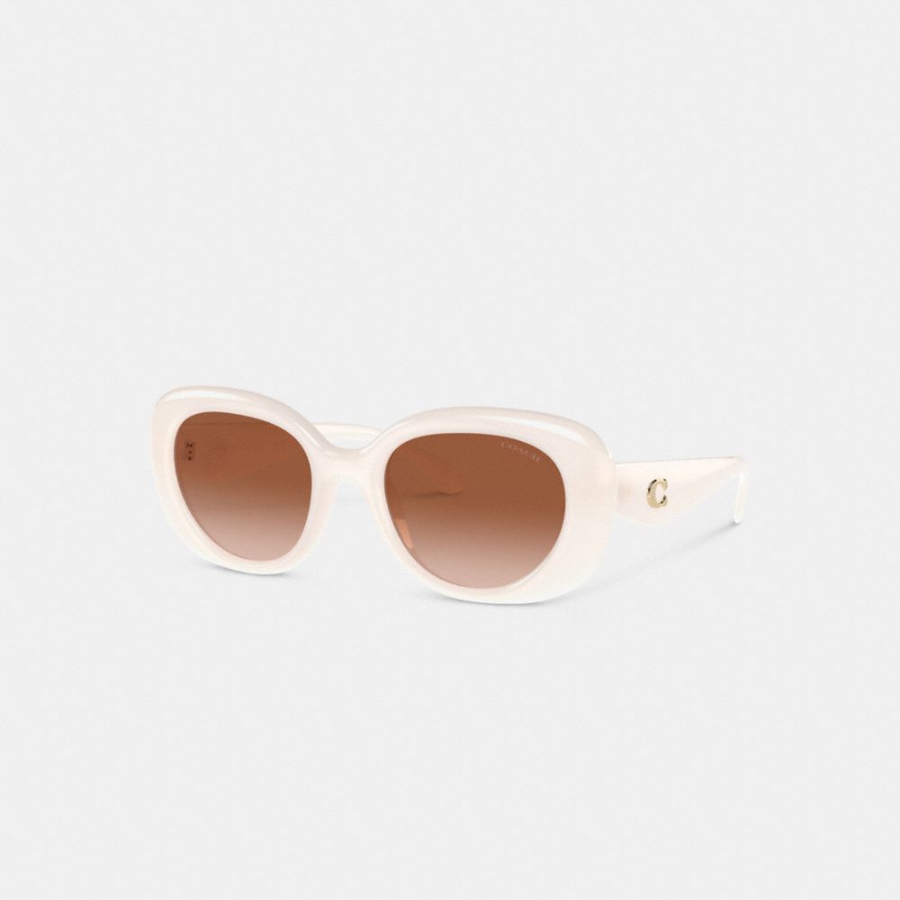 Coach Pillow Tabby Round Sunglasses Blancas | COH866331