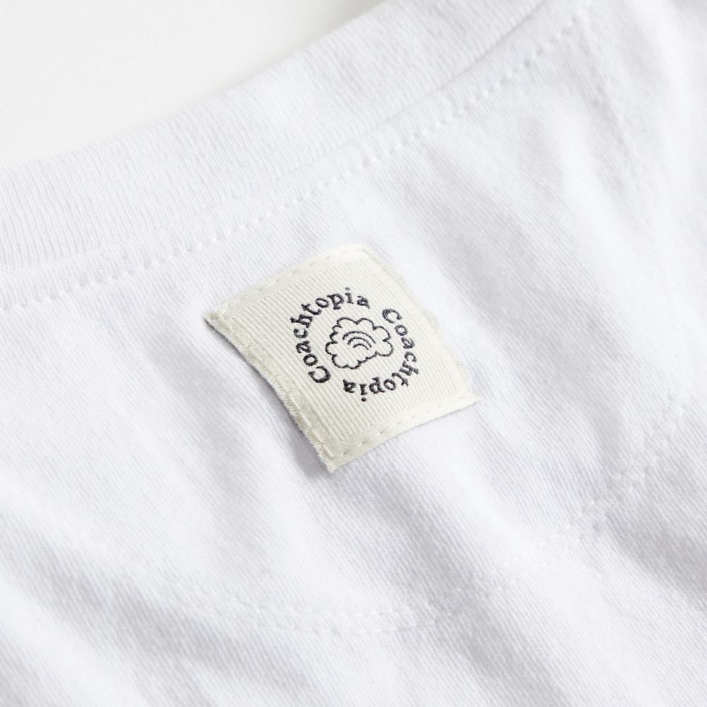 Coach Relaxed T Shirt In 97% Recycled Cotton: This Is Coachtopia Blancas | COH865968