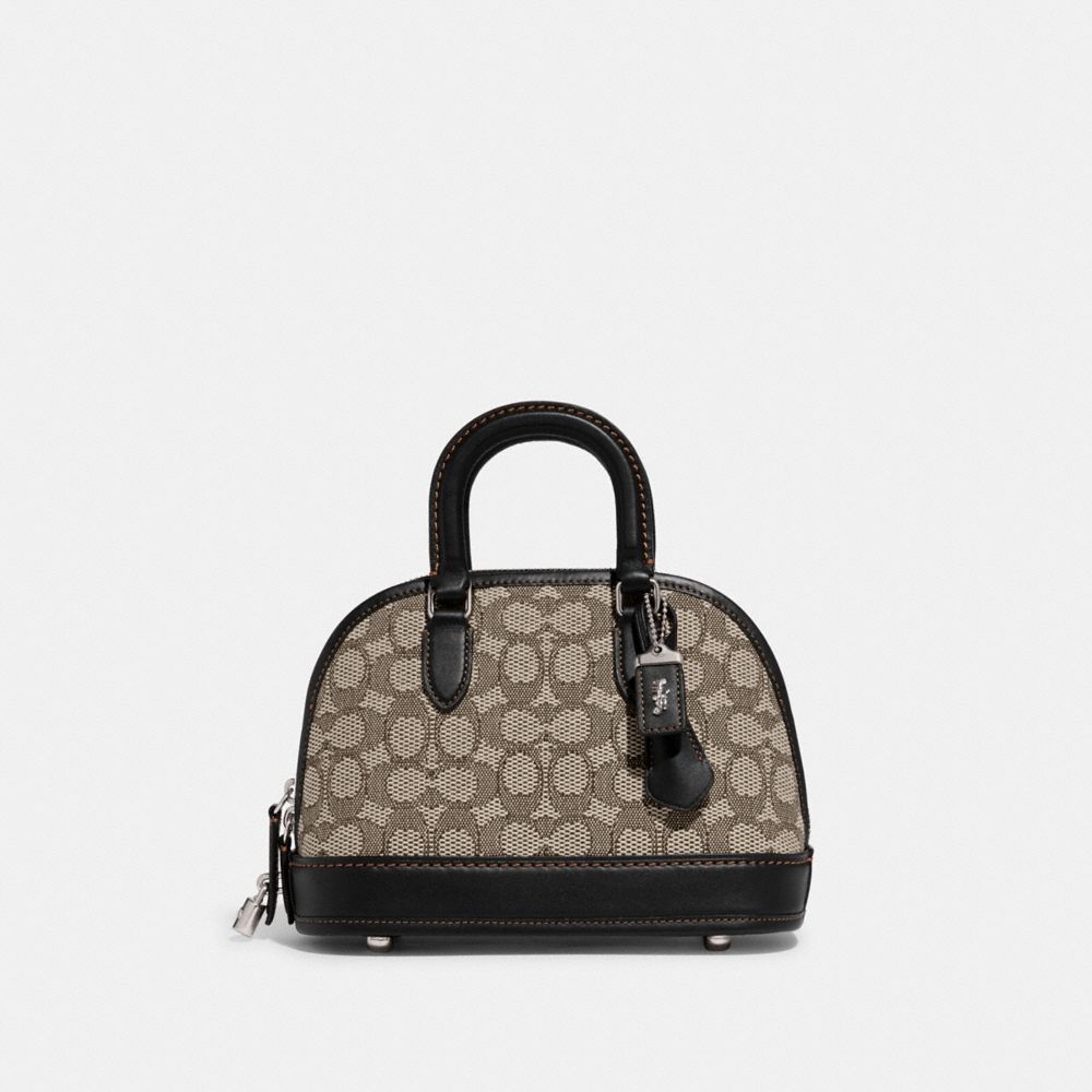 Coach Revel Bag 24 In Signature Textile Jacquard Plateadas Negras | COH864931